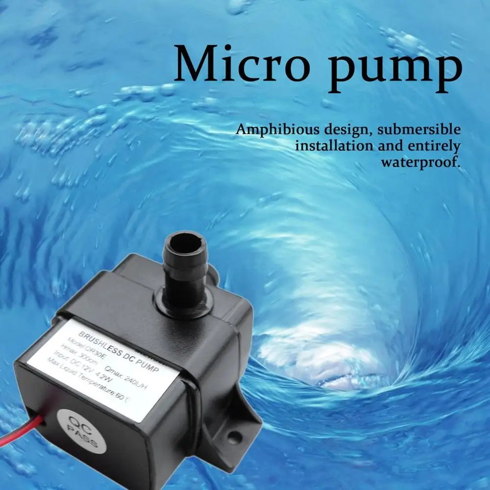 Mini Ultra-Quiet Water Pump DC 12V 4.2W 240L/H Flow Rate Waterproof Brushless Pump Mini Submersible Water Pump QR30E
Mini Ultra-Quiet Water Pump DC 12V 4.2W 240L/H Flow Rate Waterproof Brushless Pump Mini Submersible Water Pump QR30E