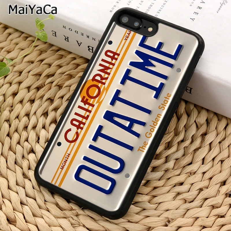 MaiYaCa Outatime чехол для телефона с номерным знаком iPhone X XR XS 11 12 Pro MAX 5 6 S 7 8 Plus Samsung Galaxy S5 S6