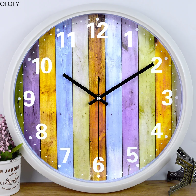 Фото Большие креативные настенные часы современный дизайн Мультяшные кухонные для
