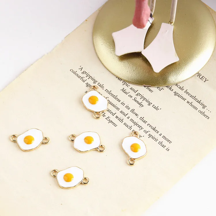 10pcs Enamel Fried Poached Egg Connector Charms Diy Bracelet Earring Pendants Jewelry Making Accessories Golden Base Metal
10pcs Enamel Fried Poached Egg Connector Charms Diy Bracelet Earring Pendants Jewelry Making Accessories Golden Base Metal