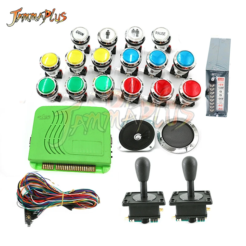 Arcade cabinet game kit 3D 2323 in 1 Game Board with happy joystick 12V LED Buttons Power Supply Speaker 28P JAMMA wire | Спорт и