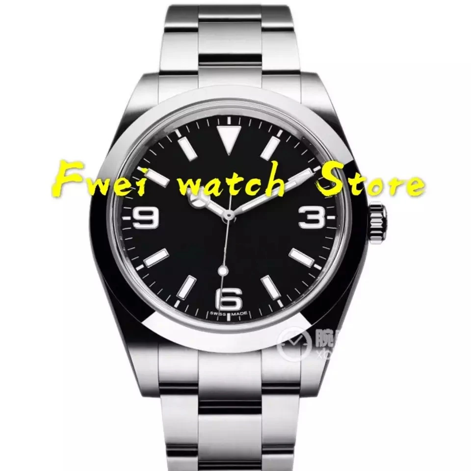 Men's Automatic Watch 214270 39mm NOOB 3131 Movement Best Version Black Dial 904L Stainless Steel Bracelet Waterproof | Наручные часы