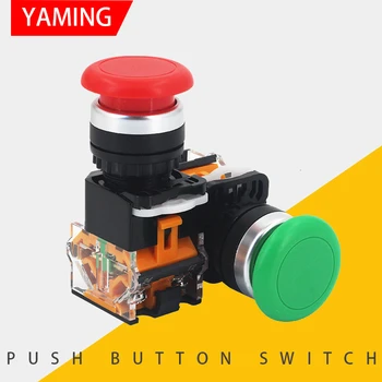 2pcs Mushroom Head Push Button Switch Momentary/Reset Lock/Latching LA38-11M Power Supply Red Green Mounting Hole Size 22mm 
2pcs Mushroom Head Push Button Switch Momentary/Reset Lock/Latching LA38-11M Power Supply Red Green Mounting Hole Size 22mm