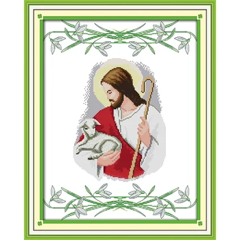 Everlasting love Jesus and sheep Chinese cross stitch kits Ecological cotton 11C stamped printed DIY wedding decoration for home
Everlasting love Jesus and sheep Chinese cross stitch kits Ecological cotton 11C stamped printed DIY wedding decoration for home
