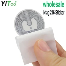 

YiToo Fully Compatible NFC Sticker, 888 Bytes NTAG216, 13.56MHz ISO14443A Writable RFID Smart Tag For All NFC Smart Phone