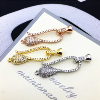 18K Gold Plated Copper Zircon Clasps For Pearls Jewelry Making Fastener Accessories High Quality Jewellery Findings Components
18K Gold Plated Copper Zircon Clasps For Pearls Jewelry Making Fastener Accessories High Quality Jewellery Findings Components