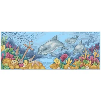 Underwater World-Dolphin patterns Counted Cross Stitch 11CT 14CT DIY Chinese Cross Stitch Kits Embroidery Needlework Sets
Underwater World-Dolphin patterns Counted Cross Stitch 11CT 14CT DIY Chinese Cross Stitch Kits Embroidery Needlework Sets