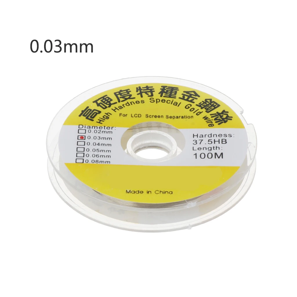 Drop Ship 100m Alloy Gold Molybdenum Wire Cutting Line LCD Display Screen Separator Repair
Drop Ship 100m Alloy Gold Molybdenum Wire Cutting Line LCD Display Screen Separator Repair