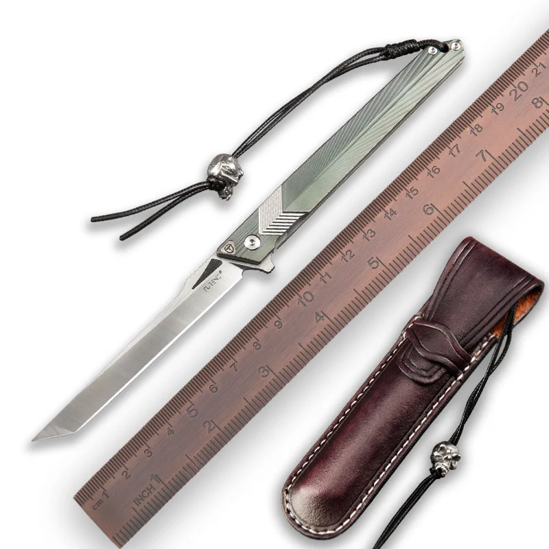 Bohler M390 Steel Folding Pocket Knife with Leather Sheath Tanto Point Titanium Handle Outdoor EDC Tool for Men Hunting Camping
Bohler M390 Steel Folding Pocket Knife with Leather Sheath Tanto Point Titanium Handle Outdoor EDC Tool for Men Hunting Camping