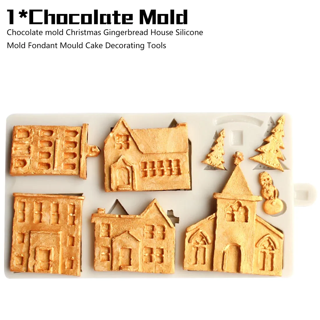 Chocolate mold Christmas Gingerbread House Silicone Mold Fondant Mould Cake Decorating Tools
Chocolate mold Christmas Gingerbread House Silicone Mold Fondant Mould Cake Decorating Tools