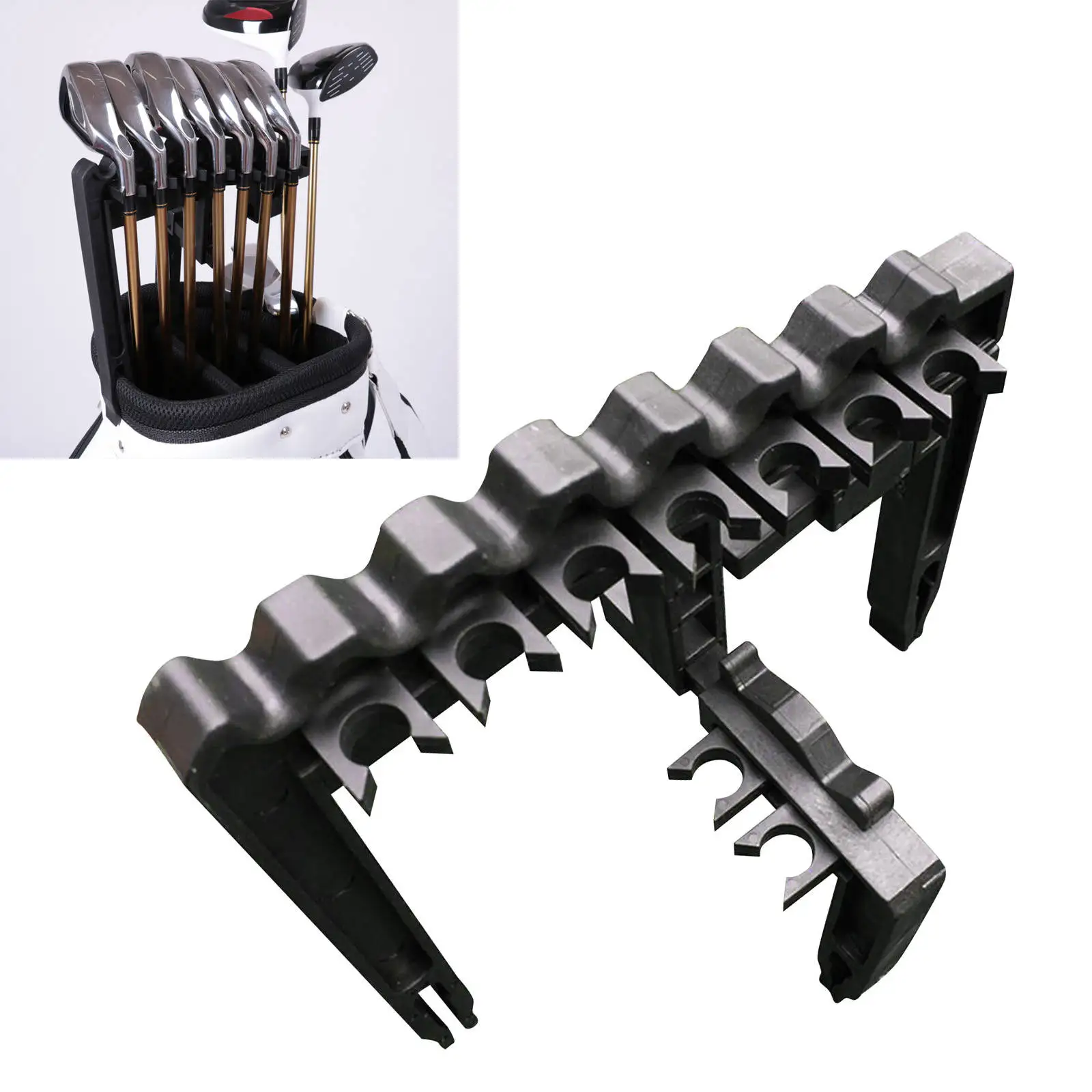 Golf Organizer for Bag Standing Rack Clip On Putter Golf Accessories Golf Clubs Holder for 9 Iron Club Outdoor Golf Bag Club
Golf Organizer for Bag Standing Rack Clip On Putter Golf Accessories Golf Clubs Holder for 9 Iron Club Outdoor Golf Bag Club
