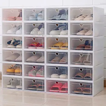 6PCS Fashion Stackable Transparent Plastic Shoes Storage Box Organizer Container for Home Apartment Dorm Space Saving
6PCS Fashion Stackable Transparent Plastic Shoes Storage Box Organizer Container for Home Apartment Dorm Space Saving