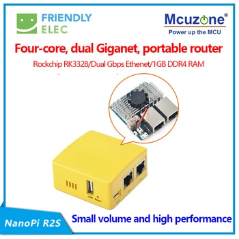NanoPi R2S OpenWrt system RK3328 mini router dual gigabit port 1GB of large memory
NanoPi R2S OpenWrt system RK3328 mini router dual gigabit port 1GB of large memory