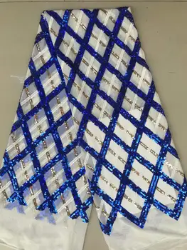 unique style royal blue sequins Embroidered Nigerian Laces Fabric High Quality French Tulle Lace Fabric With Sequins FFD-1015 
unique style royal blue sequins Embroidered Nigerian Laces Fabric High Quality French Tulle Lace Fabric With Sequins FFD-1015