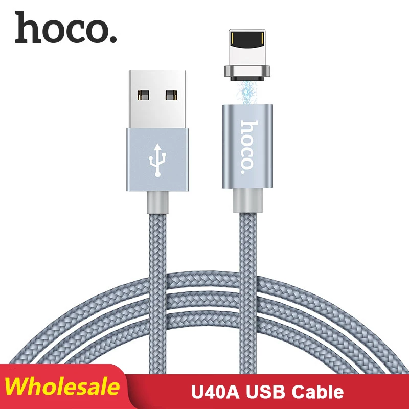 Магнитный USB кабель HOCO U40A 28 шт./лот 1 м для iPhone Micro нейлоновый Type C Samsung оптовая