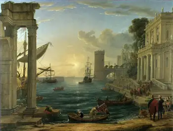 2 Handmade Art Paintings by Teachers - Seaport with the Embarkation of Queen of Sheba landscape Claude Lorrain - Oil on Canvas
2 Handmade Art Paintings by Teachers - Seaport with the Embarkation of Queen of Sheba landscape Claude Lorrain - Oil on Canvas