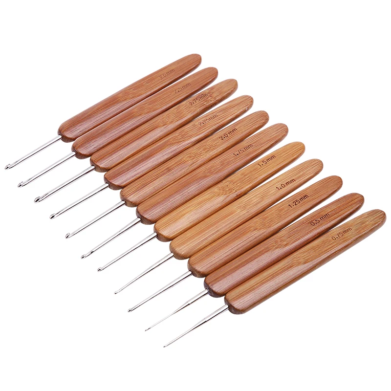 IMZAY 11 Sizes 1-Hook Needle Professional Dreadlock Crochet Bamboo Handle Hook For Dreads Lock Needle Sewing Tools
IMZAY 11 Sizes 1-Hook Needle Professional Dreadlock Crochet Bamboo Handle Hook For Dreads Lock Needle Sewing Tools
