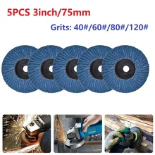 5pcs Flat Flap Discs 75mm 3 Inch Sanding Discs 80 Grit Grinding Wheels Blades Wood Cutting For Angle Grinder
5pcs Flat Flap Discs 75mm 3 Inch Sanding Discs 80 Grit Grinding Wheels Blades Wood Cutting For Angle Grinder