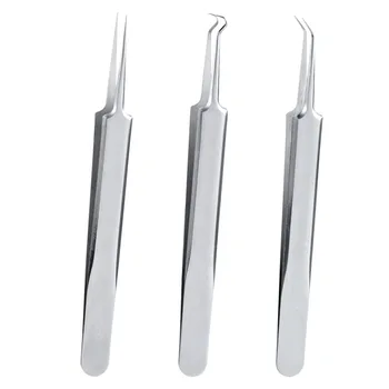 

Stainless Steel Blackhead Acne Blemish Pimple Extractor Remover Needles Bend Curved Blackhead Acne Clip Tweezer Face Care Tool