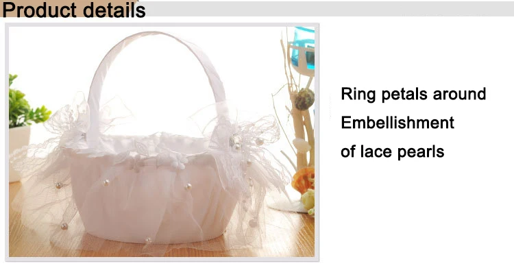 wedding supplies flower baskets white lace baskets for birthday