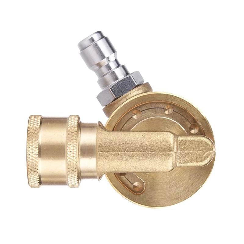 Pivoting Coupler for Pressure Washer Nozzle, Gutter Cleaner Attachment for Gutter Cleaning, 240 Degree, 4500 Psi, 1/4 Inch Quick
Pivoting Coupler for Pressure Washer Nozzle, Gutter Cleaner Attachment for Gutter Cleaning, 240 Degree, 4500 Psi, 1/4 Inch Quick