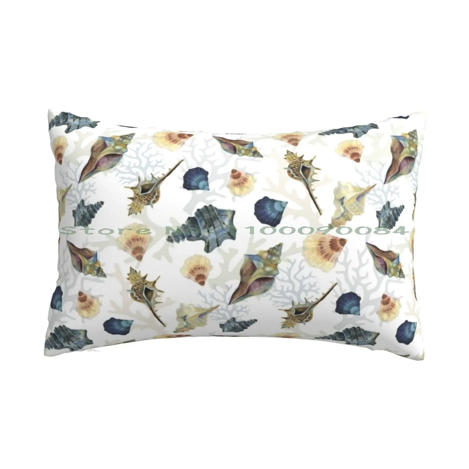 

Seashells Pillow Case 20x30 50*75 Sofa Bedroom Seashells Pattern Hand Drawing Long Rectangle Pillowcover Home Outdoor Cushion