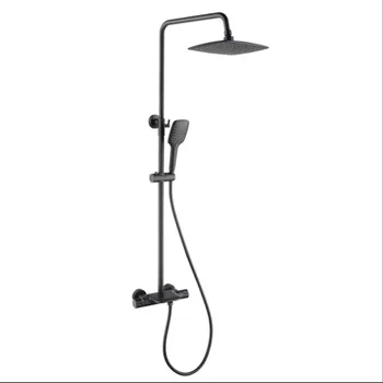 Vidric Wall Mounted Bathroom Black Oil Brushed thermostatic Bath & Shower Faucet Set hand held Shower Faucet Sets Bathtub Faucet
Vidric Wall Mounted Bathroom Black Oil Brushed thermostatic Bath & Shower Faucet Set hand held Shower Faucet Sets Bathtub Faucet