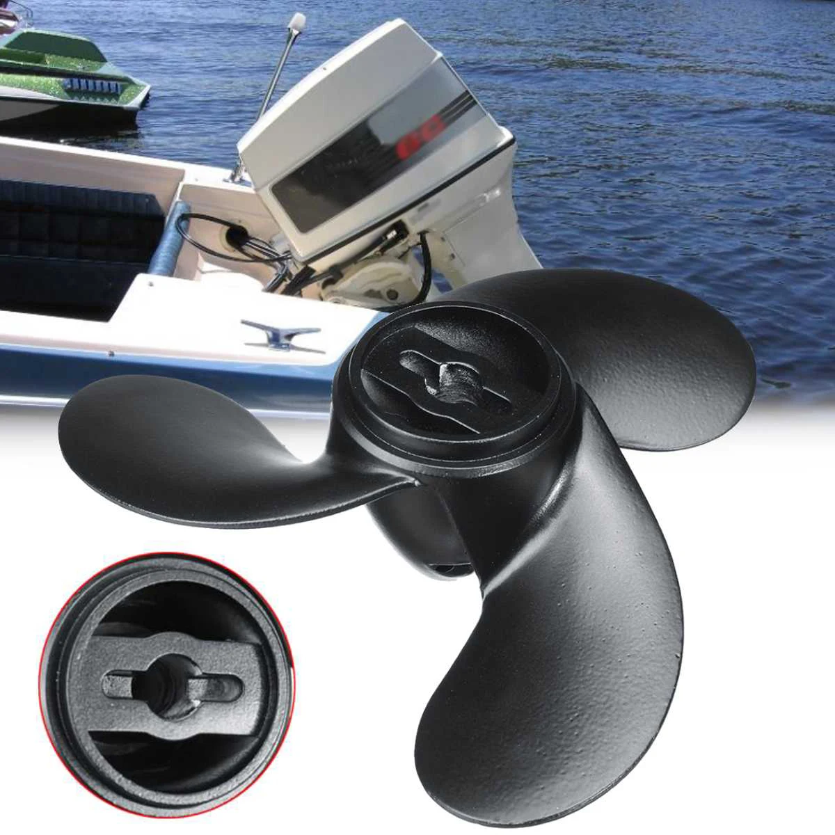Aluminum Alloy Propeller 7.4x5.7 2.2-3.3HP Rotating Black 309-64107-0 Right for Nissan Tohatsu Evinrude Johnson Automotive Goods
Aluminum Alloy Propeller 7.4x5.7 2.2-3.3HP Rotating Black 309-64107-0 Right for Nissan Tohatsu Evinrude Johnson Automotive Goods