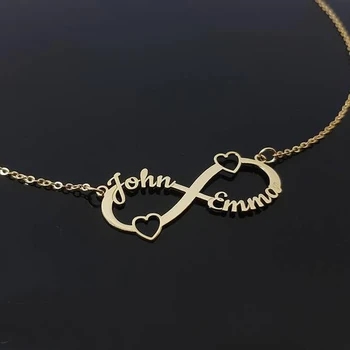Personalized Love Jewelry Custom Name Letter Quote Infinity Heart Necklaces For Women Stainless Steel Long Chain Couple Necklace
Personalized Love Jewelry Custom Name Letter Quote Infinity Heart Necklaces For Women Stainless Steel Long Chain Couple Necklace