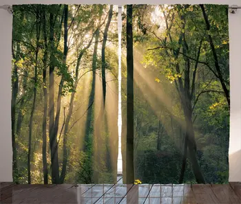 Forest Curtains Morning Sunrays Through Trees Summertime Countryside Scenic View Living Room Bedroom Window Drapes Green Beige
Forest Curtains Morning Sunrays Through Trees Summertime Countryside Scenic View Living Room Bedroom Window Drapes Green Beige