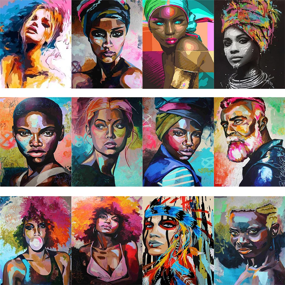 AMTMBS Oil Painting By Numbers African Women Paintings DIY Portrait Paint By Number Canvas Painting Kits 75x60 cm Drop Shipping
AMTMBS Oil Painting By Numbers African Women Paintings DIY Portrait Paint By Number Canvas Painting Kits 75x60 cm Drop Shipping