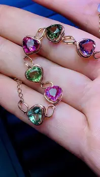 N410 Real 18K Gold AU750 G18K 100% Natural Brazil Tourmaline 9ct Gemstones Jewellery Bracelets for women Fine Bracelet
N410 Real 18K Gold AU750 G18K 100% Natural Brazil Tourmaline 9ct Gemstones Jewellery Bracelets for women Fine Bracelet