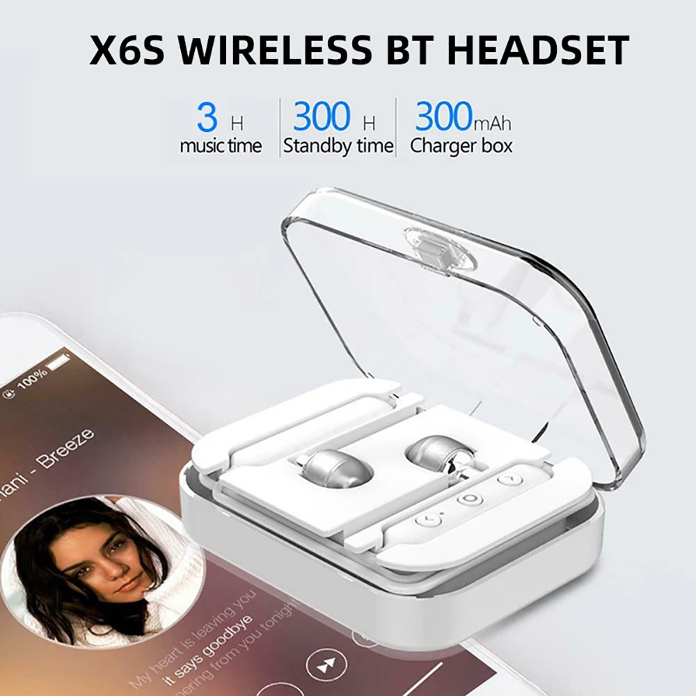 Магнитная спортивная Гарнитура Bluetooth 5 0 Беспроводные спортивные мини-наушники X6S