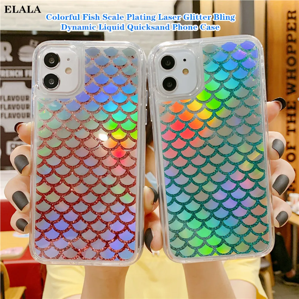 Colorful Fish Scale Quicksand Case for iPhone 12 mini 11 Pro Max XR X 7 8 Plus SE 2020 Plating Laser Shockproof XS Back Cover
Colorful Fish Scale Quicksand Case for iPhone 12 mini 11 Pro Max XR X 7 8 Plus SE 2020 Plating Laser Shockproof XS Back Cover