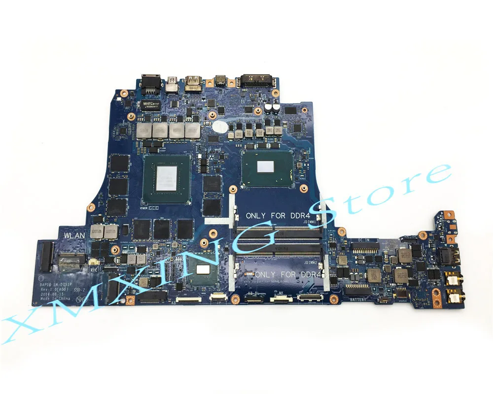 FULCOL для DELL LA D751P 17 R4 15 R3 Материнская плата ноутбука I7 7820HK 7700HQ GTX1070 8 Гб CN 0V1KRT V1KRT D51CG