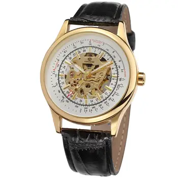 FORSINING Trendy Men's and Women's Watch Gold Alloy Case Watch Simple Automatic wrist Watch 
FORSINING Trendy Men's and Women's Watch Gold Alloy Case Watch Simple Automatic wrist Watch