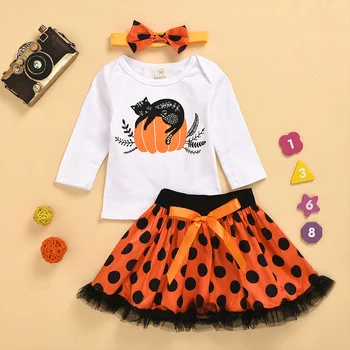Autumn Halloween 2 Pieces Children Toddler Kids Clothes Set Little Baby Girls Long Sleeves+skirt Outfit Clothing Set Summer
Autumn Halloween 2 Pieces Children Toddler Kids Clothes Set Little Baby Girls Long Sleeves+skirt Outfit Clothing Set Summer