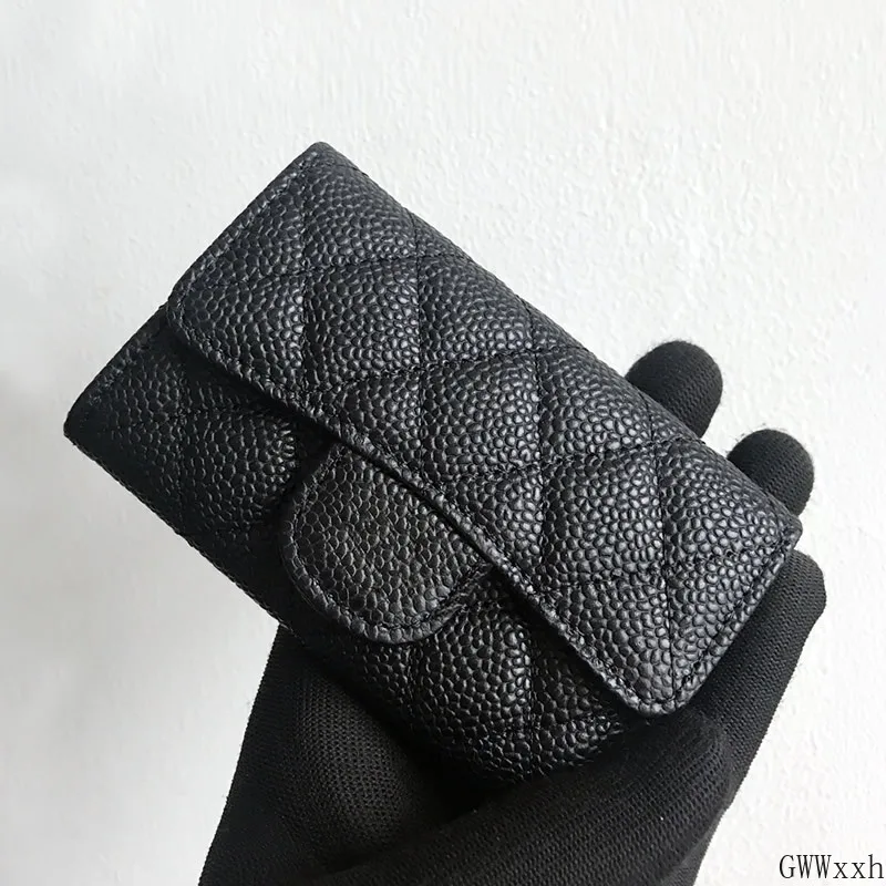 Фото Роскошная классическая черная женская сумка брендовая модная визитница из