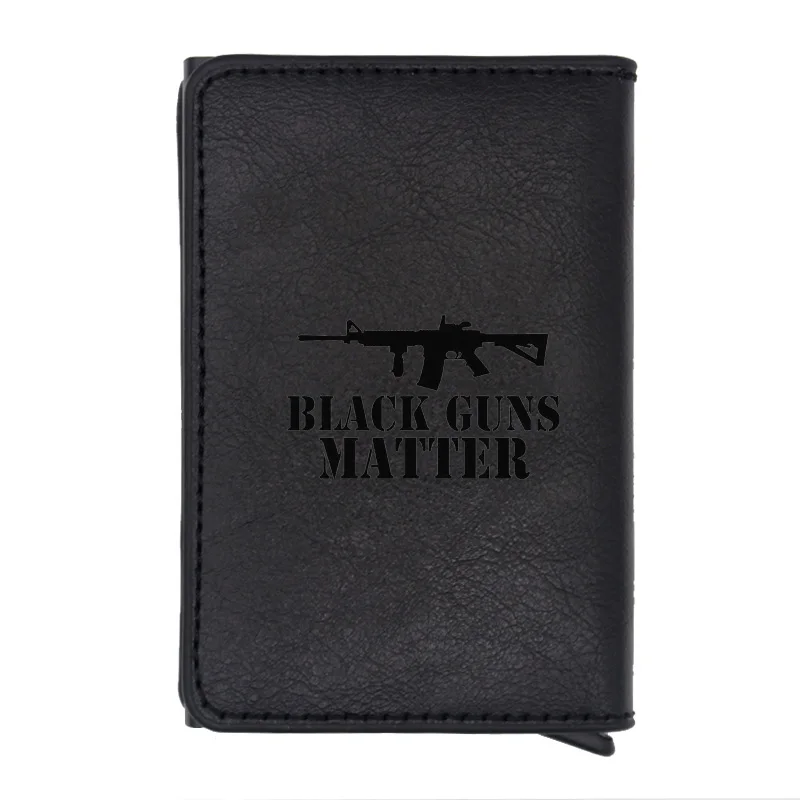 Personality Fashion Black Guns Matter Rfid Wallet Classic Men Women Credit Card Leather Wallets Short Purse
Personality Fashion Black Guns Matter Rfid Wallet Classic Men Women Credit Card Leather Wallets Short Purse