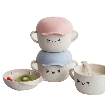 2pcs/set Wheat Straw Bowl Children Cartoon Tableware Set Baby Dinner Plate Baby Training Bowl Spoon for Kids 
2pcs/set Wheat Straw Bowl Children Cartoon Tableware Set Baby Dinner Plate Baby Training Bowl Spoon for Kids