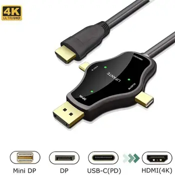 Black DP to HDMI 4K Multifunctional Docking Station USB C 3 in 1 Type C High Definition Adapter
Black DP to HDMI 4K Multifunctional Docking Station USB C 3 in 1 Type C High Definition Adapter