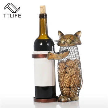 TTLIFE Cat Wine Rack Cork Container Bottle Wine Holder Kitchen Bar Metal Wine Craft Christmas Gift Handcraft Animal Wine Stand
TTLIFE Cat Wine Rack Cork Container Bottle Wine Holder Kitchen Bar Metal Wine Craft Christmas Gift Handcraft Animal Wine Stand