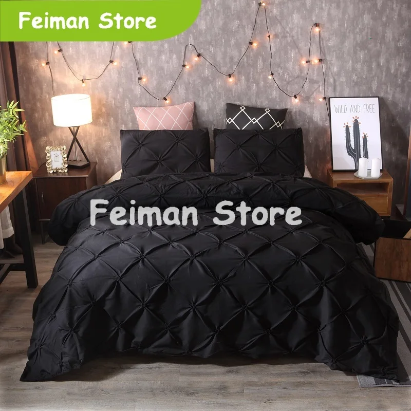 New European and American fashion simple style home textile black white gray solid color bedding set bedding
New European and American fashion simple style home textile black white gray solid color bedding set bedding
