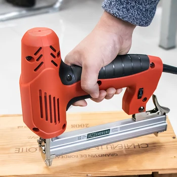 Electric Nailer 2000W Electric Stapler Gun 2 in 1 Framing Tacker Staple Gun U-Shaped Straight Nail Gun 1022J/F30/422J 6 speed