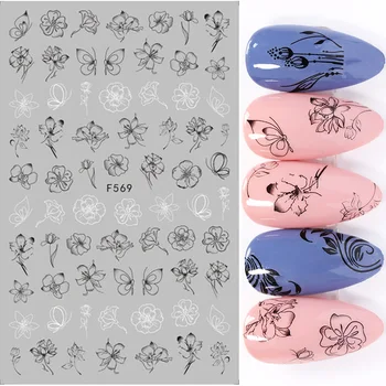 1 Sheet 3D Nail Stickers Geometric Flower Black White Leaves Series Art Stickers Decorations for Nails Tips DIY Design Accessory
1 Sheet 3D Nail Stickers Geometric Flower Black White Leaves Series Art Stickers Decorations for Nails Tips DIY Design Accessory
