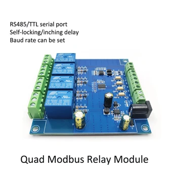 Modbus-Rtu7-24V Four-way Relay Module Switch Input and Output RS485/TTL Anti-reverse Connection 
Modbus-Rtu7-24V Four-way Relay Module Switch Input and Output RS485/TTL Anti-reverse Connection