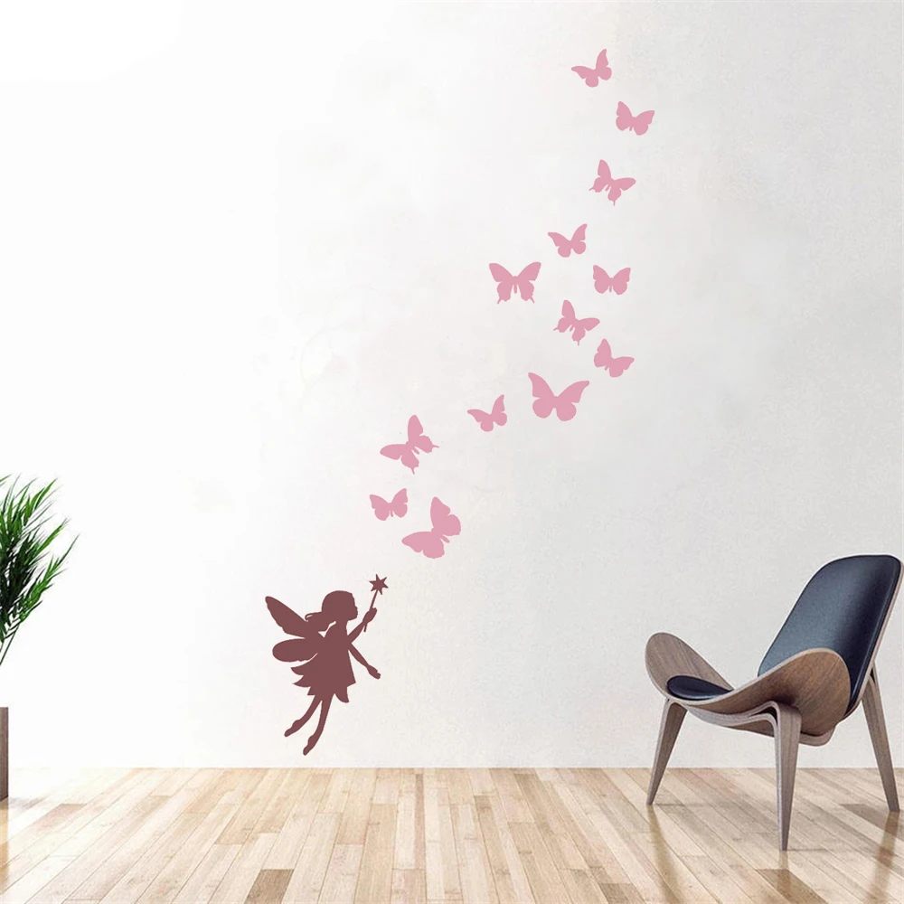 Fairies And Butterflies Wall Stickers For Kids Rooms Murals Vinyl Fairy Princess Theme Decals Home Decoration Poster DW21582
Fairies And Butterflies Wall Stickers For Kids Rooms Murals Vinyl Fairy Princess Theme Decals Home Decoration Poster DW21582