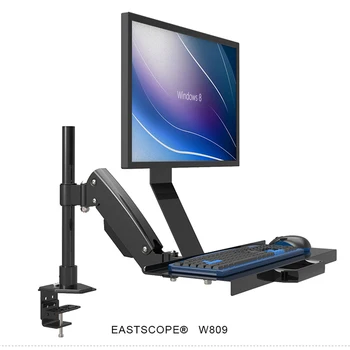 Desktop Mount Full Motion Erogonomic Sit Stand Computer Monitor Holder +Keyboard Holder Gas Spring Arm Mount Bracket W809
Desktop Mount Full Motion Erogonomic Sit Stand Computer Monitor Holder +Keyboard Holder Gas Spring Arm Mount Bracket W809