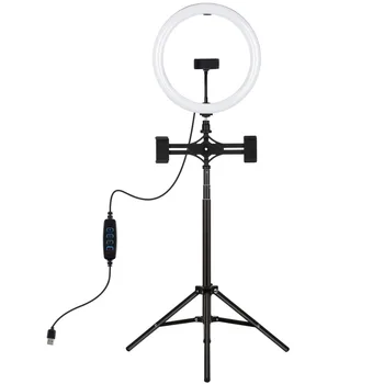 

PULUZ PKT3066B 10.2 Inch Dimmable LED Selfie Video Ring Light with PU457B Tripod for Youtube Live Streaming The Flash