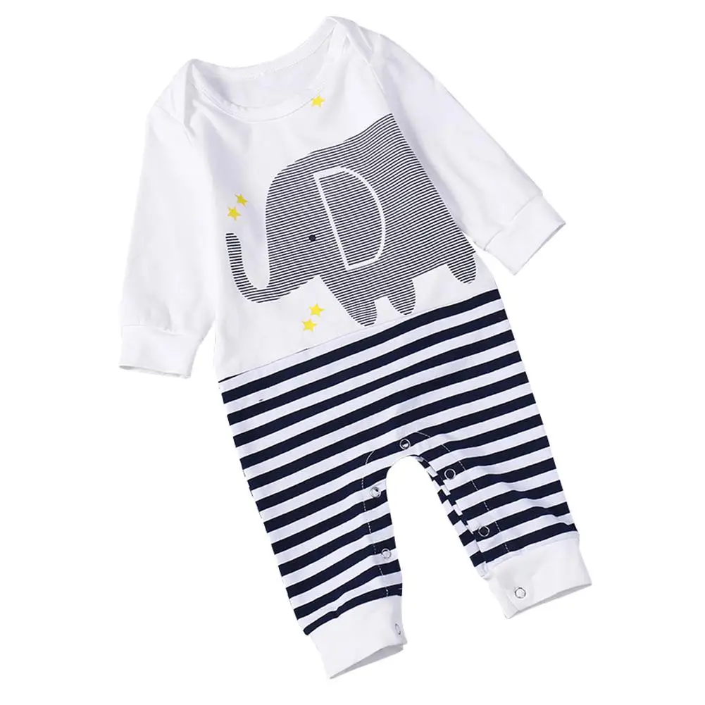 Fashion Autumn Winter Kid Baby Boys Romper Cotton Cartoon Elephant Striped Print Long Sleeve Romper Jumpsuit
Fashion Autumn Winter Kid Baby Boys Romper Cotton Cartoon Elephant Striped Print Long Sleeve Romper Jumpsuit